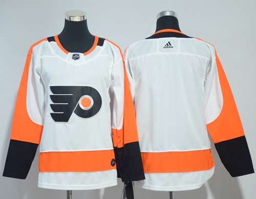 Adidas Flyers Blank White Road Authentic Stitched Youth NHL Jersey